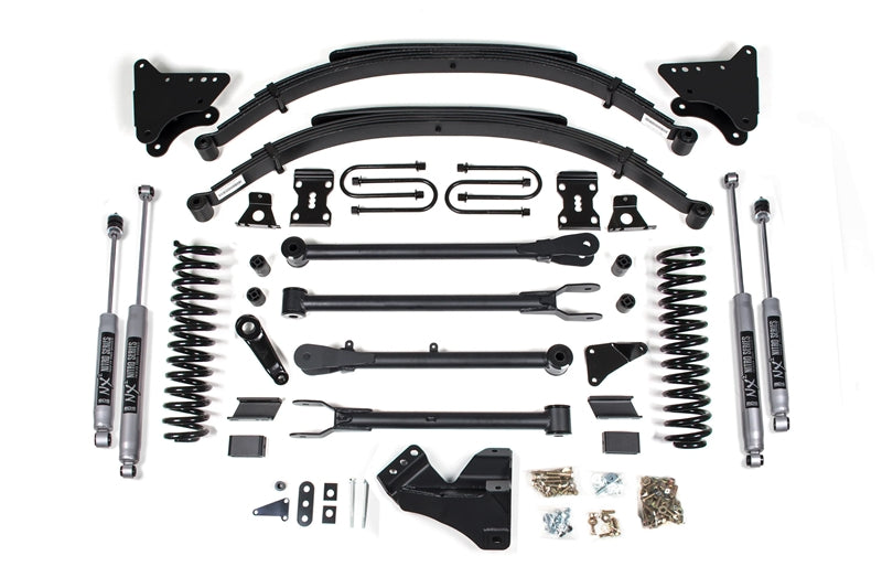 BDS 332H 4in 4-Link Lift Kit w/ NX2 Shocks & Leaf Springs | 05-07 F250/F350 4WD Gas