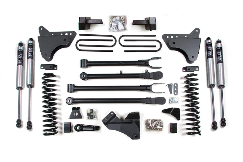 BDS 335FS 6in 4-Link Lift Kit w/ FOX Shocks & 5in Block w/o Overload | 2005-2007 F250/F350 4WD Gas