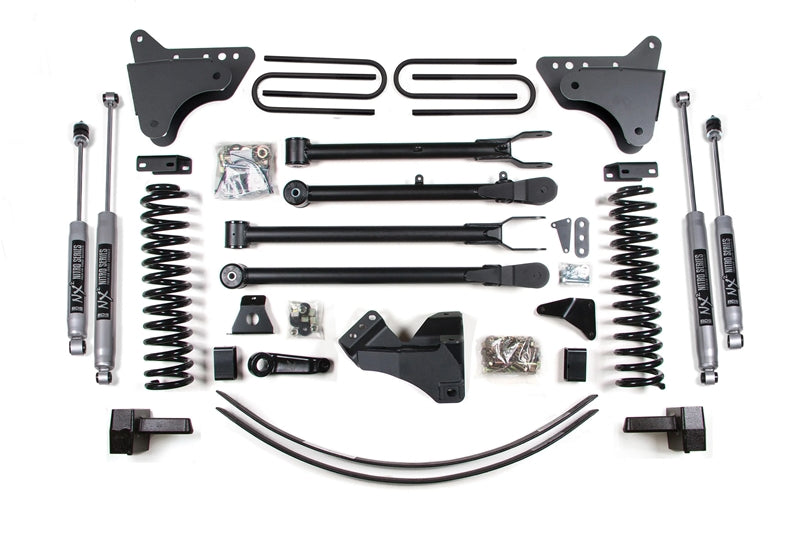 BDS 339H 6in 4-Link Lift Kit w/ NX2 Shocks & 3in Block w/o Overload | 2005-2007 F250/F350 4WD Gas