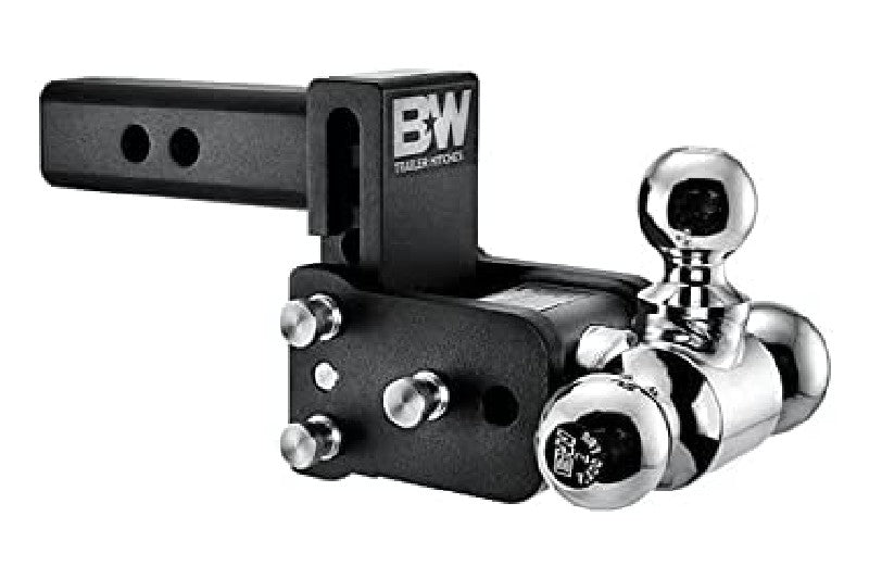 B&W TS10047B Black Tow & Stow Triple Ball Hitch w/ 2in Shank, 3in Drop/3.5in Rise | Universal