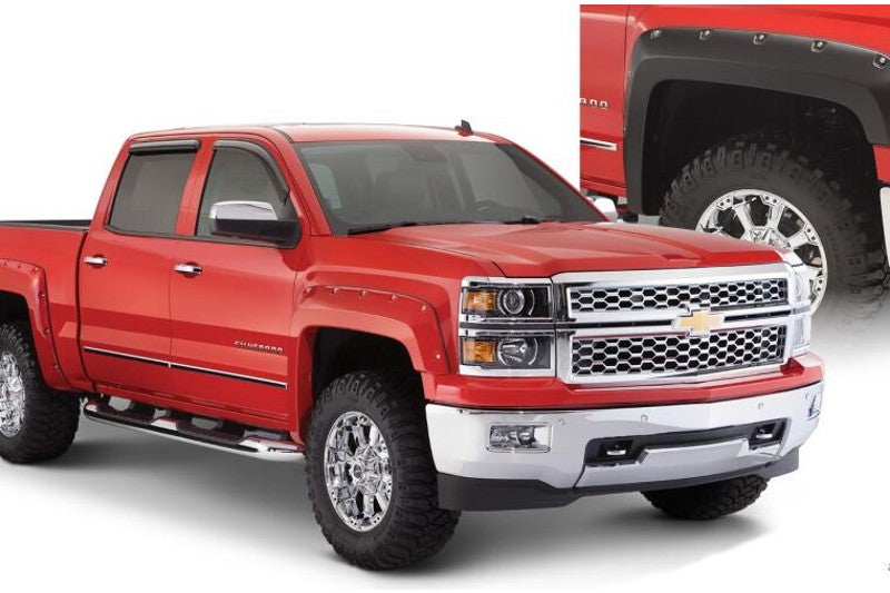 Bushwacker 40924-02 Pocket Style Front & Rear Fender Flares | 2007.5-2010 Silverado 1500/2500HD/3500HD (Non-Dually) Standard & Long Bed