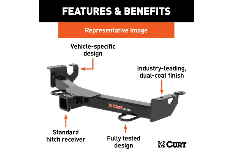 Curt 31078 Front Mount Hitch Receiver | 2020-2024 F250/F350/F450