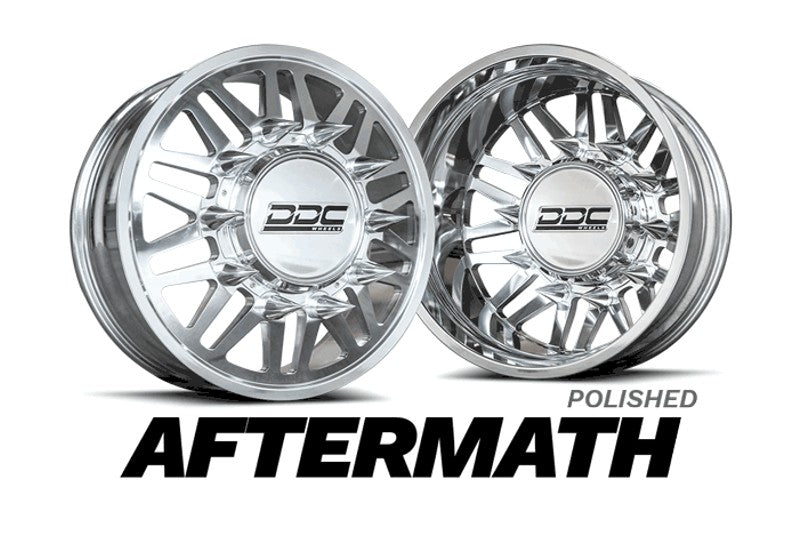 DDC Wheels 165-20-01PL-A Aftermath Polished 20X8.25 8X165 Dually Wheel Set | 1994-2018 Ram 3500 & 92-10 GM 3500