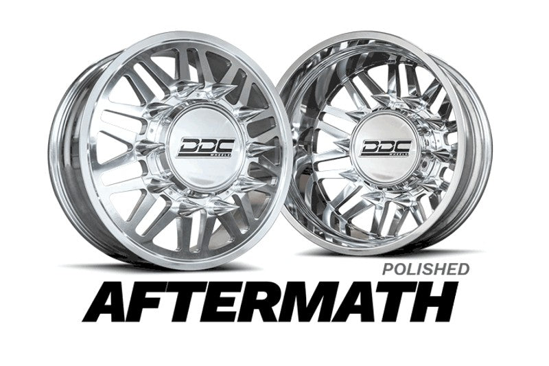 DDC Wheels 01PL-210-28-12 Aftermath Polished 22X8.25 8X210 Dually Wheel Set | 2011-2024 Silverado/Sierra 3500HD