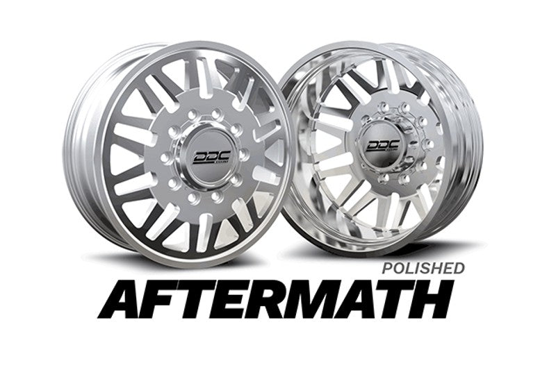 DDC Wheels 01PL-225-08-12 Aftermath Polished 20X8.25 10X225 Dually Wheel Set | 2005-2023 F350 / 11-14 F450 & 08-23 Ram 4500