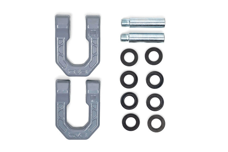 DV8 Offroad UNSK-01GR Elite Series Grey D-Ring Shackles (Pair) | Universal