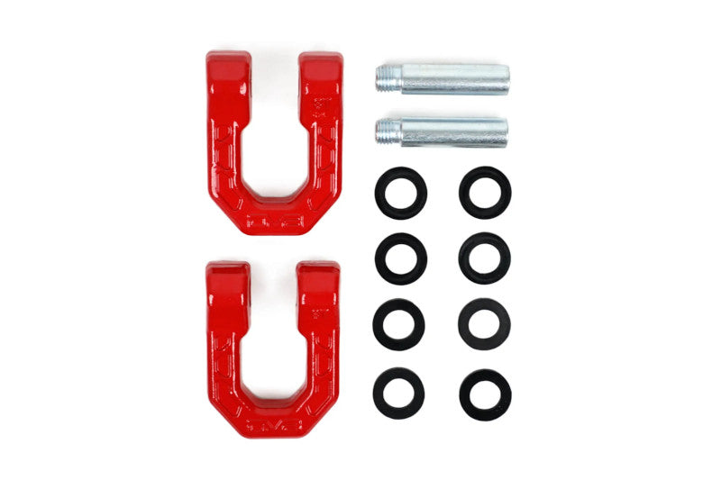 DV8 Offroad UNSK-01RD Elite Series Red D-Ring Shackles (Pair) | Universal