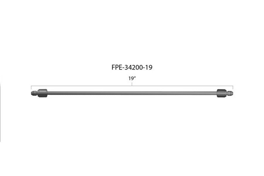 Fleece FPE-34200-19 19in High Pressure Fuel Line 8mm x 3.5mm Line M14 x 1.5 Nuts | Universal