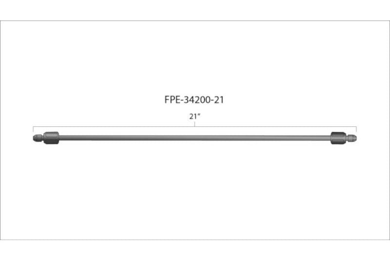 Fleece FPE-34200-21 21in High Pressure Fuel Line 8mm x 3.5mm Line M14 x 1.5 Nuts | Universal