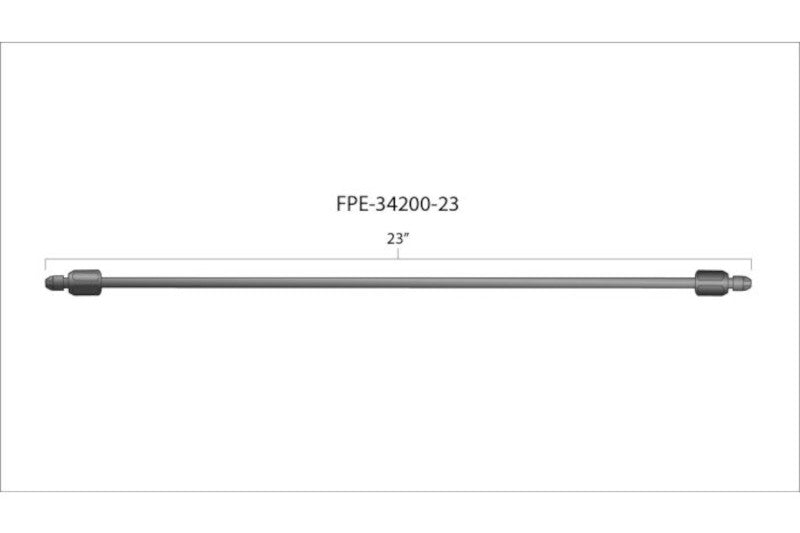 Fleece FPE-34200-23 23in High Pressure Fuel Line 8mm x 3.5mm Line M14 x 1.5 Nuts | Universal