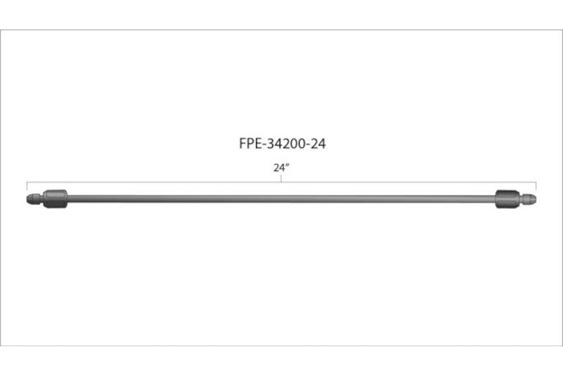 Fleece FPE-34200-24 24in High Pressure Fuel Line 8mm x 3.5mm Line M14 x 1.5 Nuts | Universal