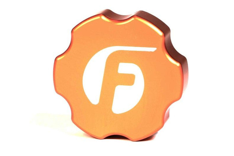 Fleece FPE-OC-CR-F-ORG Cummins Billet Oil Cap Cover Orange | 2003-2018 Dodge 5.9L/6.7LCummins