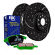 EBC Brakes S3KF1283 Greenstuff 6000 Front Brake Pads & Black GD Slotted Rotors Package | 2013-2022 F250/F350