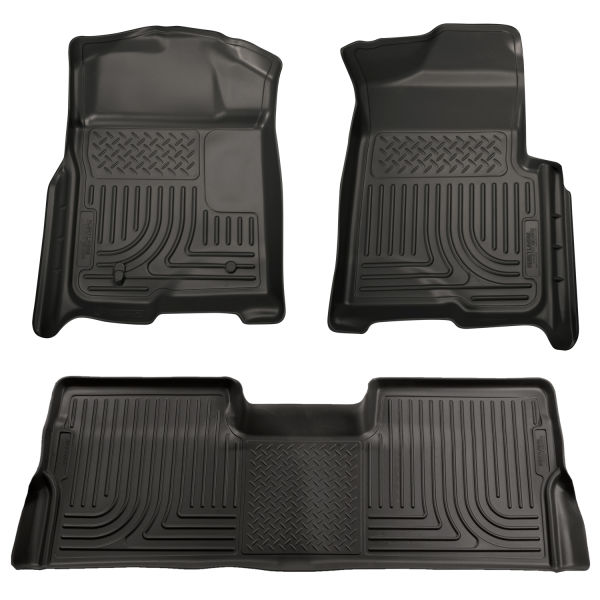 Husky 98391 Front & 2nd Seat Floor Liners | 2008-2010 F250/F350