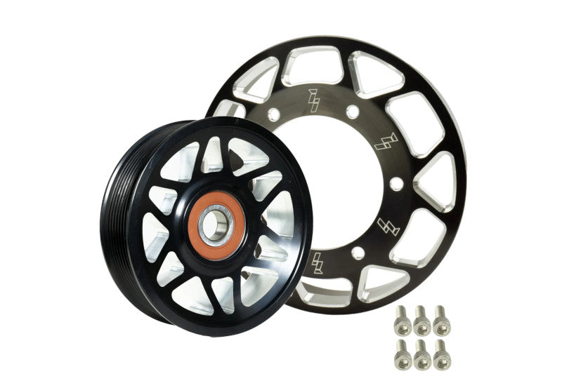 Industrial 24FC14 Billet Black Anodized Common Rail Pulley Kit | 2003-2012 Ram 5.9L/6.7L Cummins