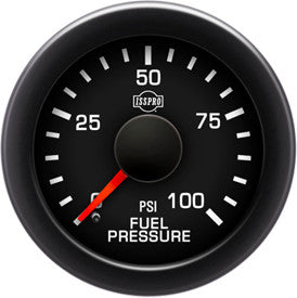 Isspro R17044 EV2 2-1/16in 0-100PSI Fuel Pressure Gauge - Black Face Black Bezel | Universal