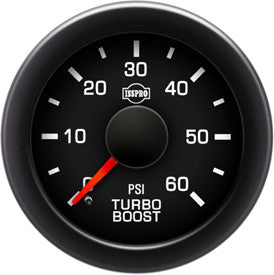 Isspro R17233 EV2 2-1/16in 0-60PSI Electronic Turbo Boost Gauge - Black Face Black Bezel Green Backlight | Universal