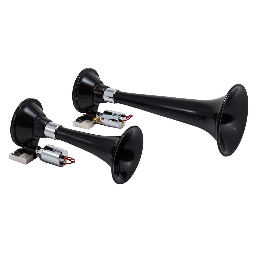 Kleinn 220 Black Dual Train Horn Kit w/ High Impact ABS | Universal