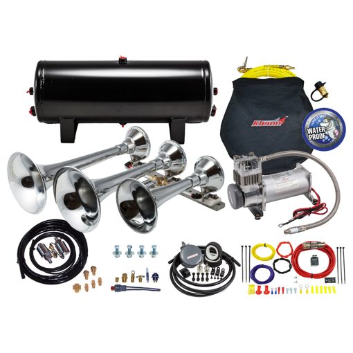 Kleinn HK8 Pro Blaster Triple Train Horn Kit w/ 150PSI 100% Duty Air System and Valve Upgrade | Universal