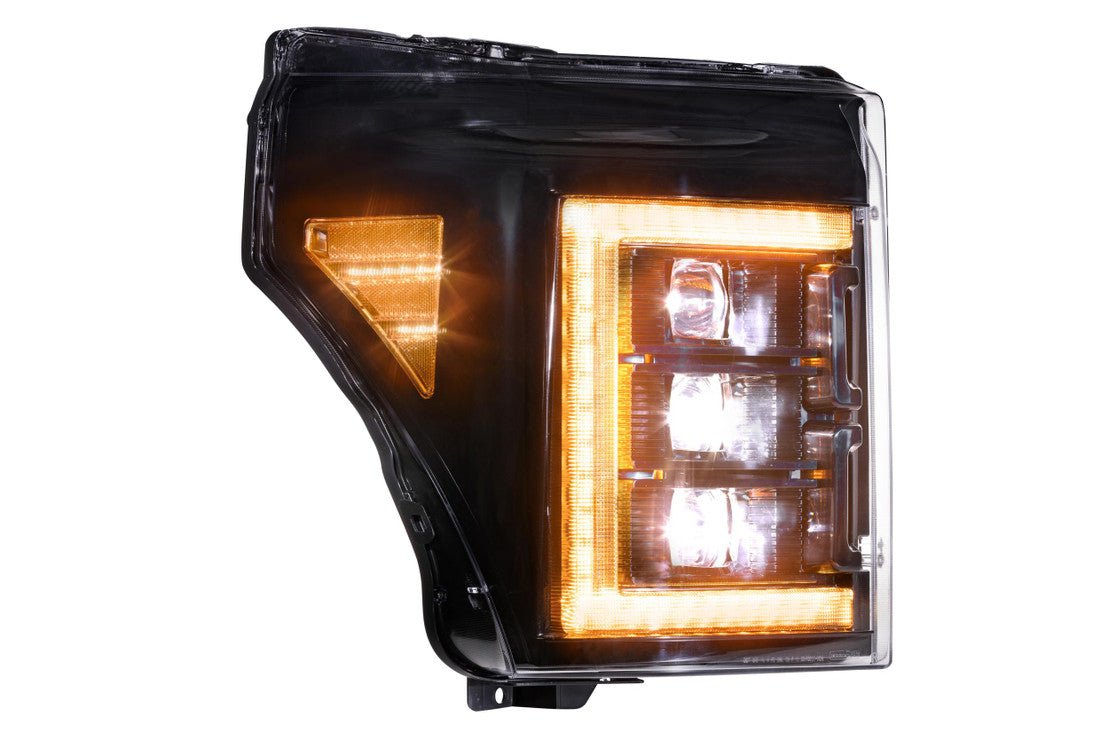 Morimoto LF505-A-ASM XB LED Amber DRL Headlights Pair | 2011-2016 F250/F350/F450