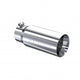 MBRP T5049 4in Inlet 5in Diameter 12in Long Dual Wall Straight T304 Stainless Polished Exhaust Tip | Universal