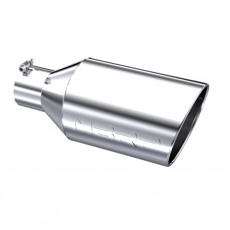 MBRP T5128 4in Inlet 8in Diameter 18in Long T304 Stainless Rolled End Exhaust Tip | Universal