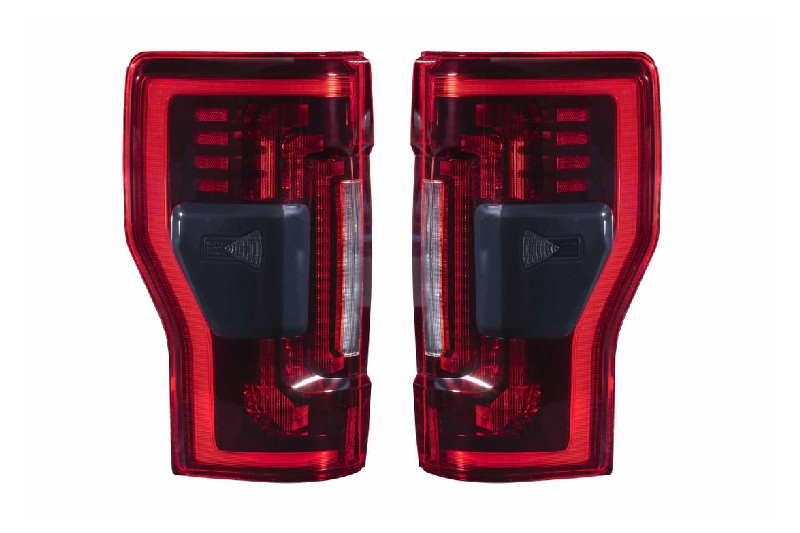 Morimoto LF351 XB LED Tail Lights Pair - Red | 2017-2022 F250/F350