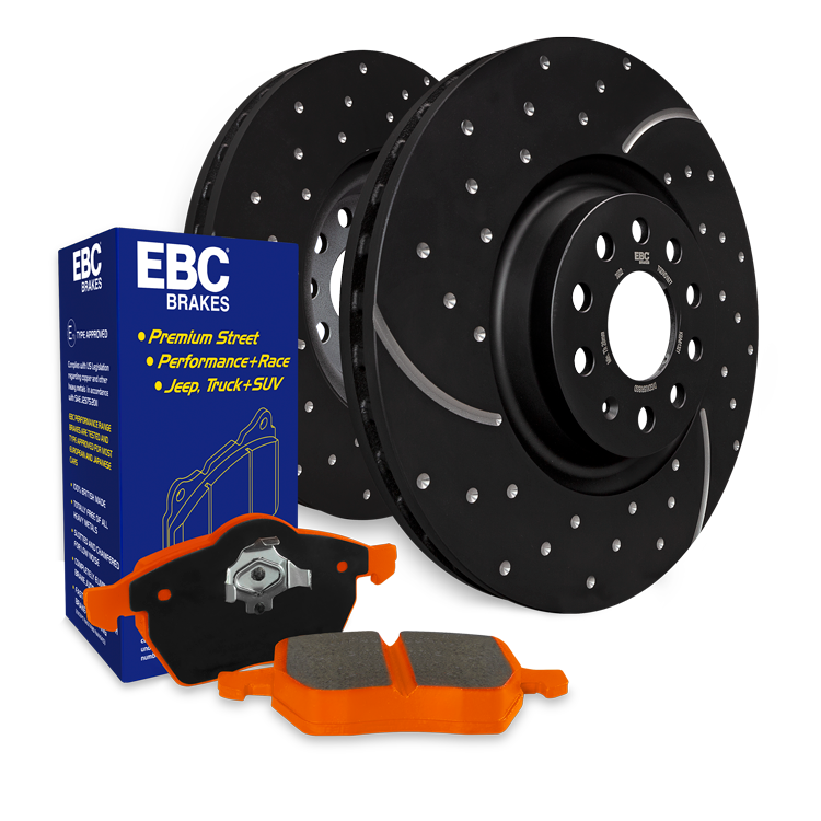 EBC Brakes S8KF1022 Stage 8 Dimpled & Slotted Front Brake Kit | 2001-2016 Silverado/Sierra 2500HD/3500HD