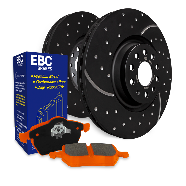 EBC Brakes S8KF1102 Stage 8 Dimpled & Slotted Front Brake Kit | 2011-2016 Silverado/Sierra 2500HD/3500HD