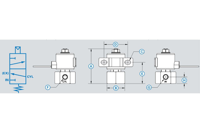 PacBrake C11935 Exhaust Brake Solenoid (3-Way, 2-Position) | Universal