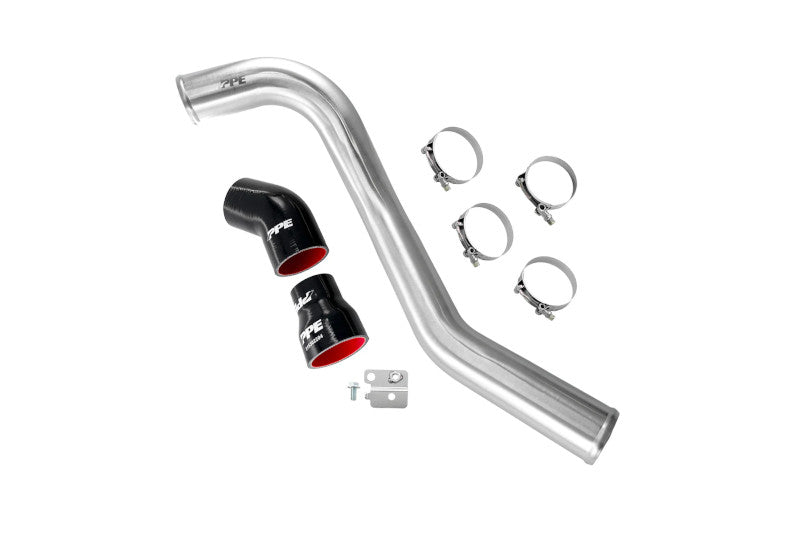 PPE 115022000 3in Raw Stainless Steel Hot Side Intercooler Charge Pipe | 2004.5-2010 Silverado/Sierra 2500HD/3500HD 6.6L