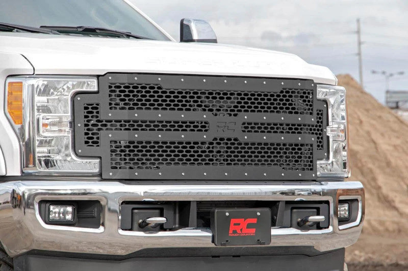 Rough Country 70213 Mesh Grille Kit | 2017-2019 F250/F350