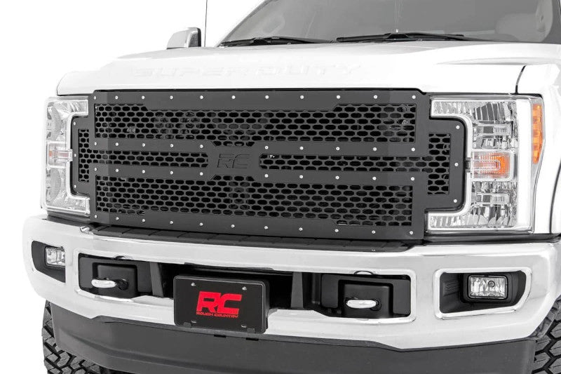 Rough Country 70213 Mesh Grille Kit | 2017-2019 F250/F350