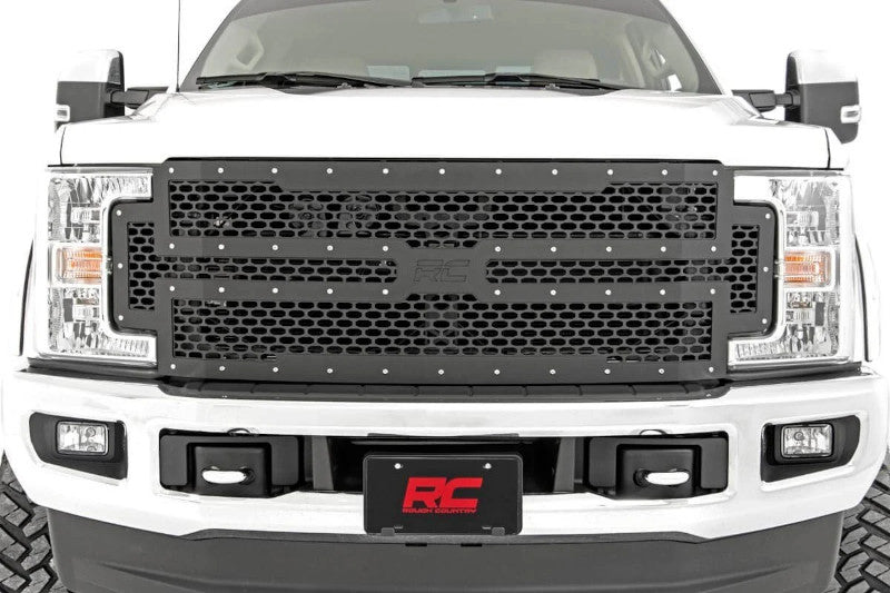 Rough Country 70213 Mesh Grille Kit | 2017-2019 F250/F350