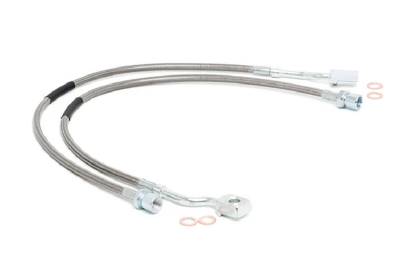 Rough Country 89370 Front Extended Brake Lines | 2011-2018 Silverado/Sierra 2500HD/3500HD 6.6L