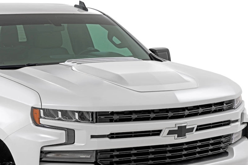 Rough Country HS10010-GAZ Hood Scoop (GAZ - Summit White) | 2019-2025 Chevrolet Silverado 1500