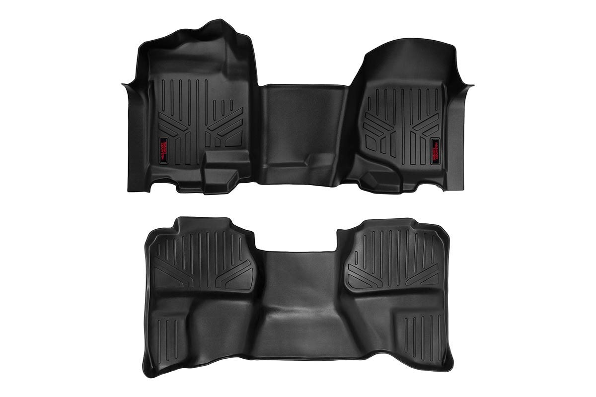 Rough Country M-21072 Heavy Duty Floor Mats Front/Rear | 2007-2013 1500/2500HD