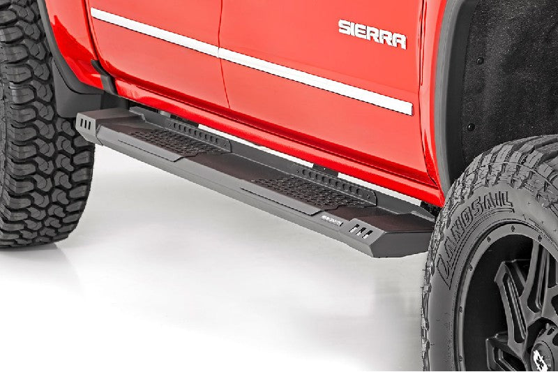 Rough Country SRB071777 HD2 Cab Length Running Boards | 2007-2018 Silverado/Sierra 1500/2500HD/3500HD Extended Cab