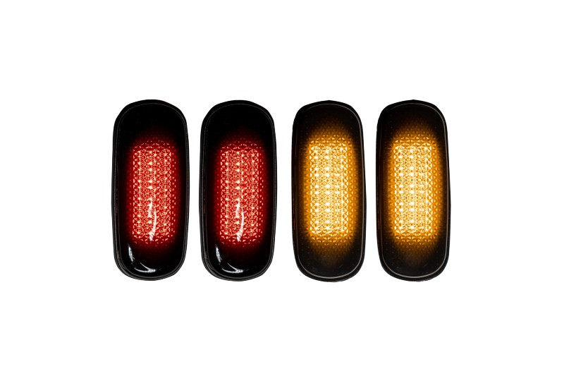 Recon 264131BK LED Fender Side Marker Lights Smoked Lens w/ Black Trim | 2002-2009 Dodge 3500 Dually