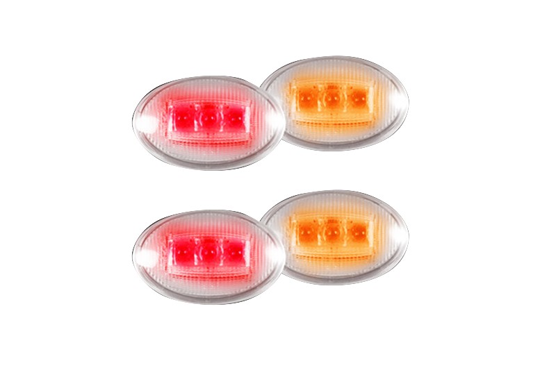 Recon 264132Cl Clear Smoked LED Side Marker Lights | 1999-2010 F350/F450 Dually