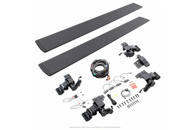 Go Rhino 20404880PC E1 Electric Running Board Kit (Black) | 2020-2023 Silverado/Sierra 1500 Extended Cab