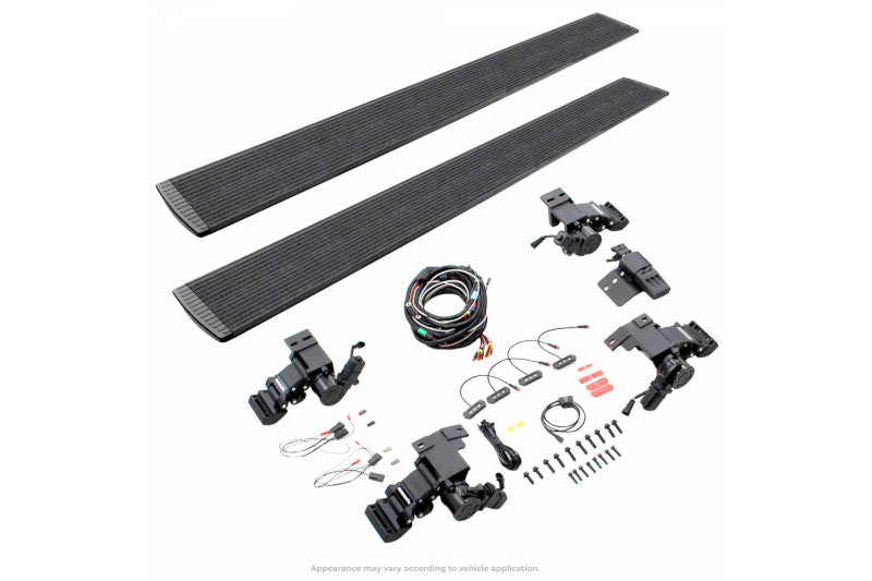 Go Rhino 20404880T E1 Electric Running Board Kit (Bedliner) | 2020-2023 Silverado/Sierra 1500 Extended Cab