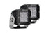 Rigid 222513 D-Series PRO LED Light Diffused Lens Heavy Duty Black Housing Pair| Universal