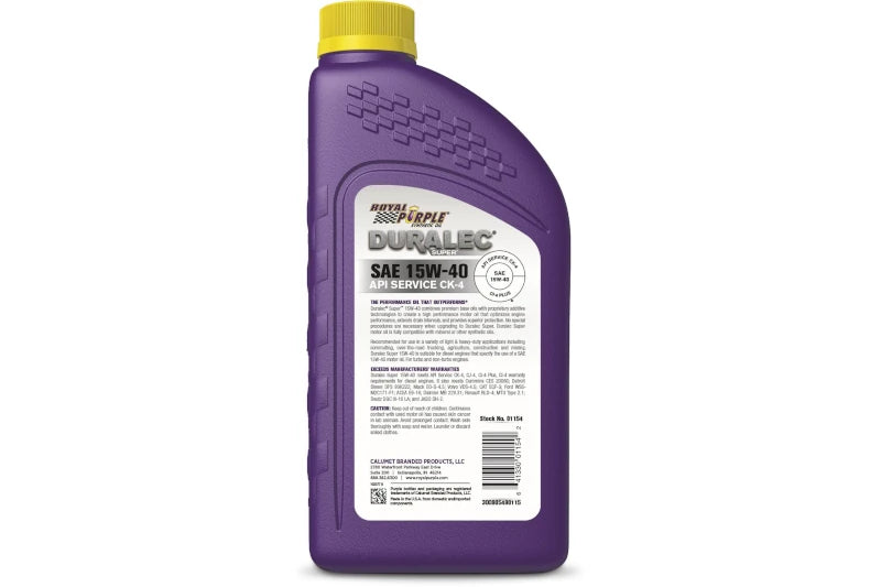 Royal Purple 01154 15W-40 API-Licensed Motor Oil | Universal