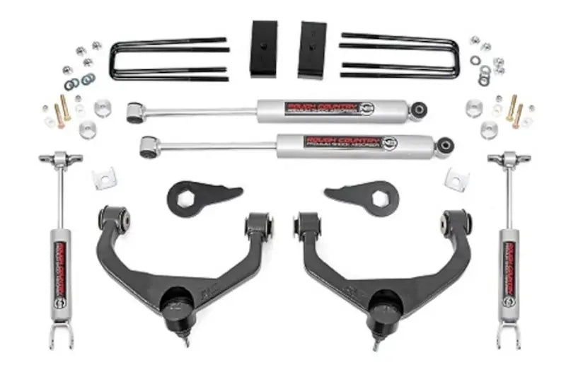 Rough Country 95920 3in Bolt-On Suspension Lift Kit with Upper Control Arms | 2011-2019 Silverado/Sierra 2500HD/3500HD 6.6L