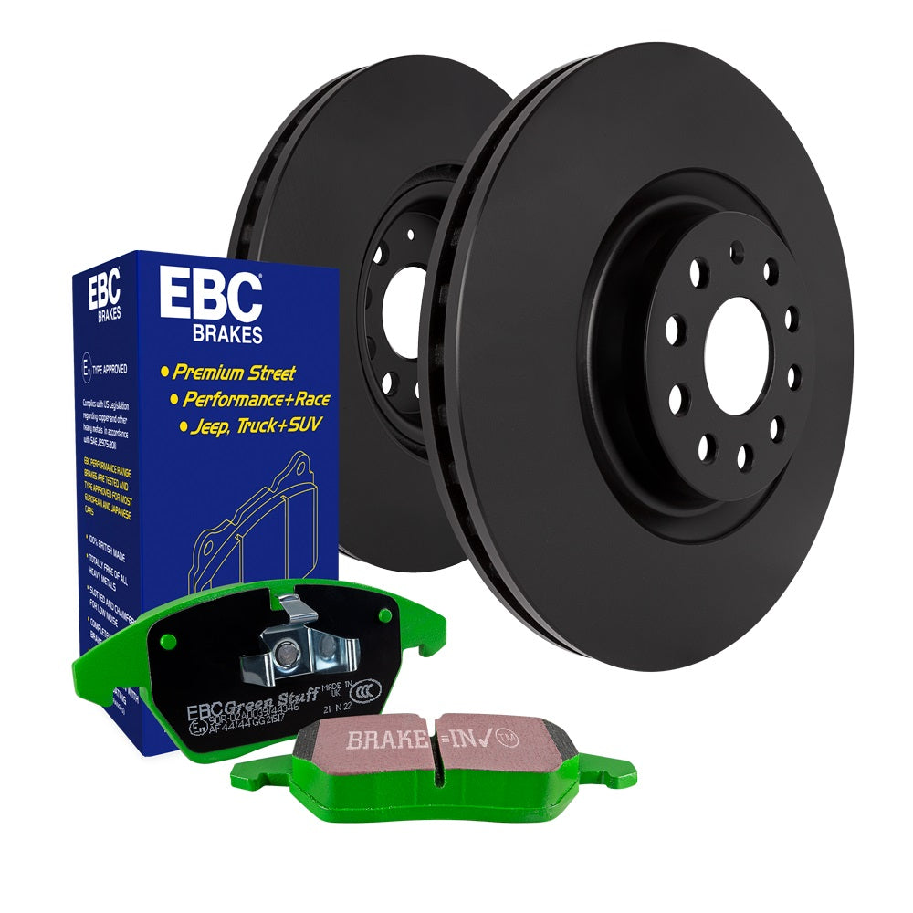 EBC Brakes S14KF1272 Greenstuff 6000 Front Brake Pads & RK Rotors Package | 2013-2022 F250/F350