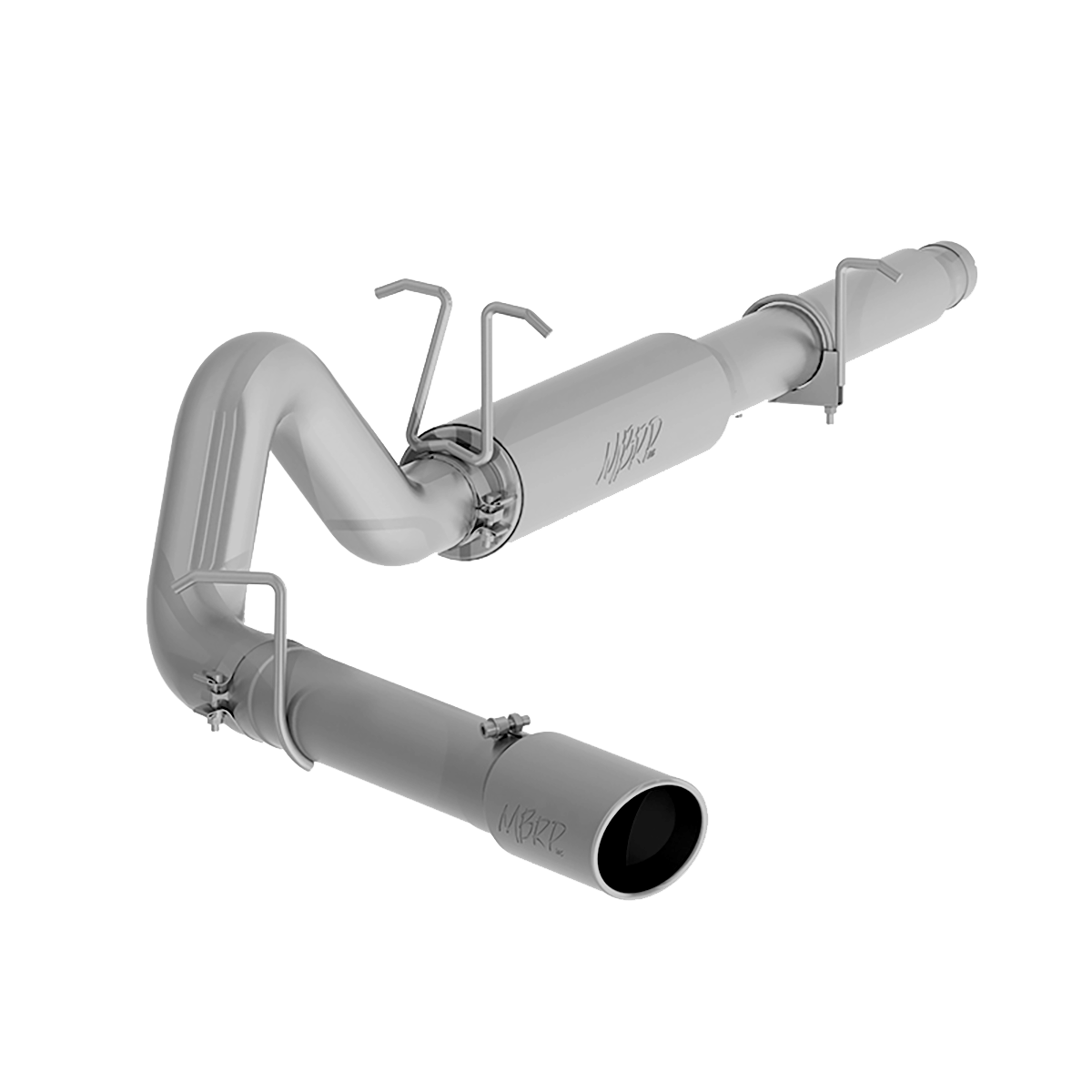 MBRP S5206AL 4in Cat Back Exhaust System 4in Single Side Exit 5 in OD Tip Included Aluminized | 1999-2004 F250/350 V10