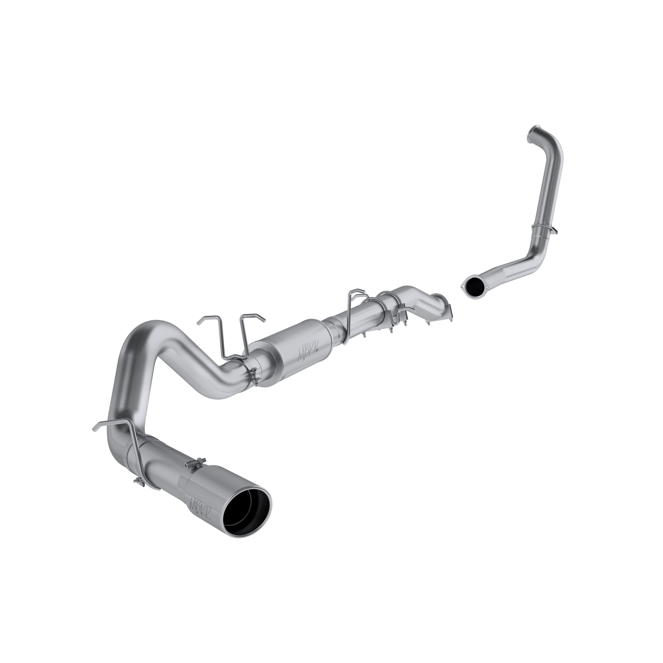 MBRP S6206409 4in Turbo Back Single Side Exit T409 Stainless | 2003-2007 Ford F250/F350 6.0L Powerstroke