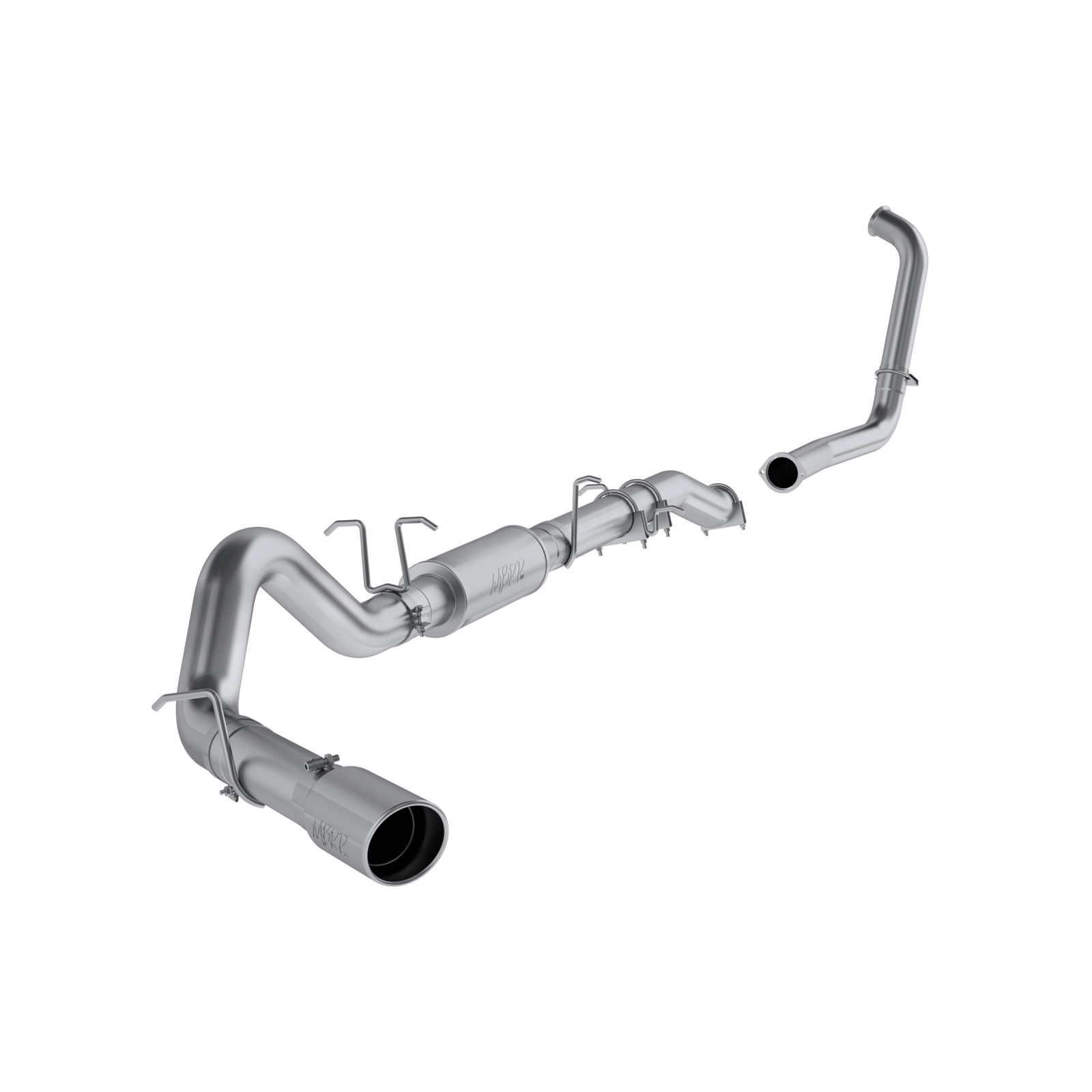 MBRP S6206409 4in Turbo Back Single Side Exit T409 Stainless | 2003-2007 Ford F250/F350 6.0L Powerstroke