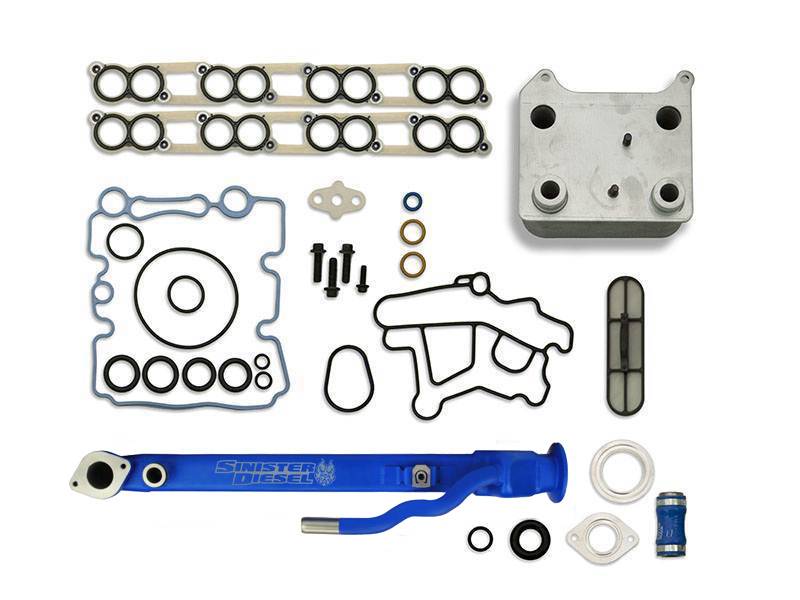 Sinister SD-BS-6.0-SC-BLUE Basic Solutions Kit w/ Square EGR Cooler | 2004-2007 F250/F350 6.0L Powerstroke